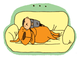 Life with Darling like a lazy dog sticker #7703752