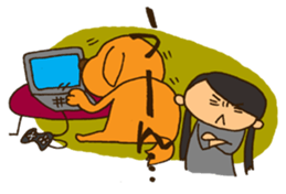 Life with Darling like a lazy dog sticker #7703755