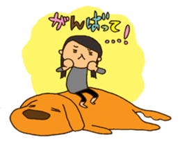 Life with Darling like a lazy dog sticker #7703760