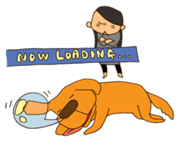 Life with Darling like a lazy dog sticker #7703761