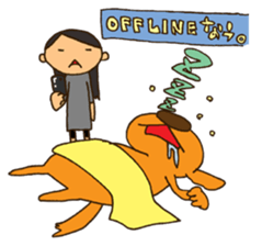 Life with Darling like a lazy dog sticker #7703762