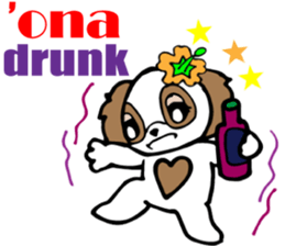 Hawaiian family  4 Aloha feeling English sticker #7703792