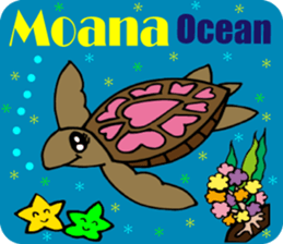 Hawaiian family  4 Aloha feeling English sticker #7703801