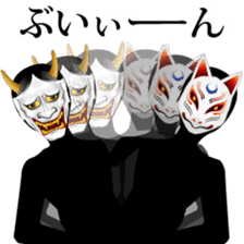 hannya-san+kitunemen-san sticker #7704103