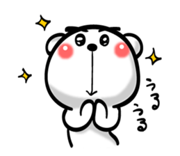 Bear of Eyebrows 02 sticker #7704220