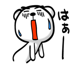 Bear of Eyebrows 02 sticker #7704238