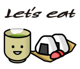 Sticker of the Japanese teacup English sticker #7704764