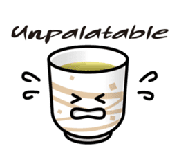 Sticker of the Japanese teacup English sticker #7704774