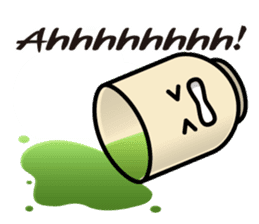 Sticker of the Japanese teacup English sticker #7704780