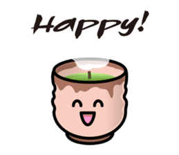 Sticker of the Japanese teacup English sticker #7704782