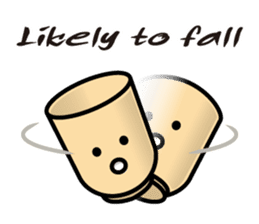 Sticker of the Japanese teacup English sticker #7704783