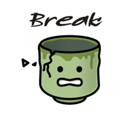 Sticker of the Japanese teacup English sticker #7704784