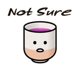 Sticker of the Japanese teacup English sticker #7704785