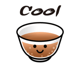 Sticker of the Japanese teacup English sticker #7704786