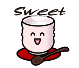 Sticker of the Japanese teacup English sticker #7704787