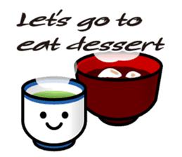 Sticker of the Japanese teacup English sticker #7704790