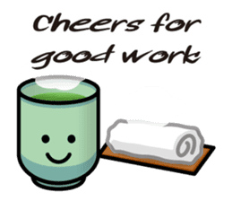 Sticker of the Japanese teacup English sticker #7704792