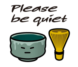Sticker of the Japanese teacup English sticker #7704793