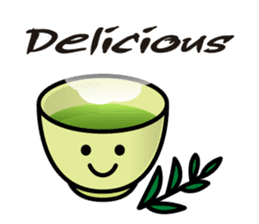 Sticker of the Japanese teacup English sticker #7704794