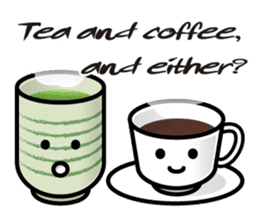 Sticker of the Japanese teacup English sticker #7704795