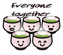 Sticker of the Japanese teacup English sticker #7704796