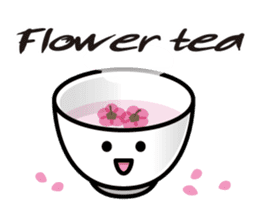 Sticker of the Japanese teacup English sticker #7704797