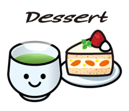 Sticker of the Japanese teacup English sticker #7704798