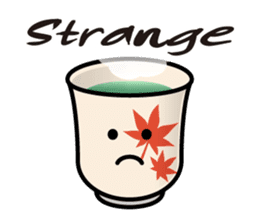 Sticker of the Japanese teacup English sticker #7704799