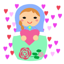 talk with matryoshka doll sticker #7704928