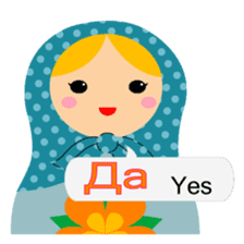 talk with matryoshka doll sticker #7704932