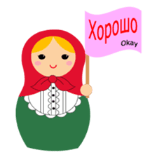talk with matryoshka doll sticker #7704934