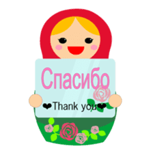talk with matryoshka doll sticker #7704936