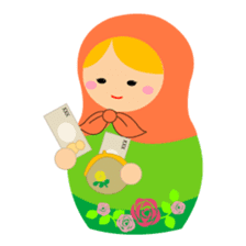 talk with matryoshka doll sticker #7704943