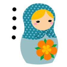 talk with matryoshka doll sticker #7704944