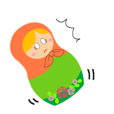 talk with matryoshka doll sticker #7704950
