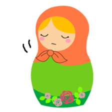 talk with matryoshka doll sticker #7704951