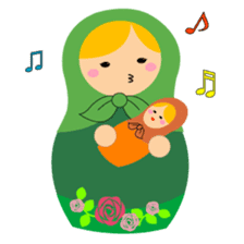 talk with matryoshka doll sticker #7704954