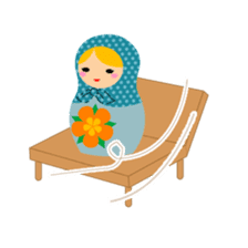 talk with matryoshka doll sticker #7704955