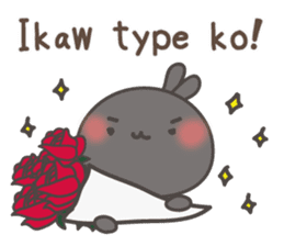 Sakura the rabbit for lovers tagalog sticker #7705844
