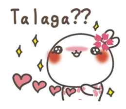 Sakura the rabbit for lovers tagalog sticker #7705846