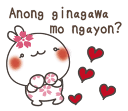 Sakura the rabbit for lovers tagalog sticker #7705864