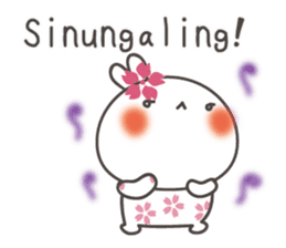 Sakura the rabbit for lovers tagalog sticker #7705875