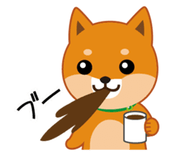 Shiba dog "MUSASHI" 4 sticker #7706297