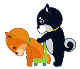 Shiba dog "MUSASHI" 4 sticker #7706319