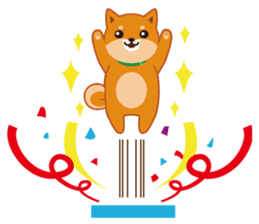 Shiba dog "MUSASHI" 4 sticker #7706322