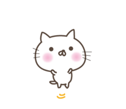 White cat Tango sticker #7706648