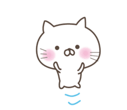 White cat Tango sticker #7706660