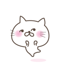 White cat Tango sticker #7706670