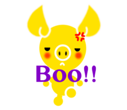 Gold pig of the happiness sticker #7706939