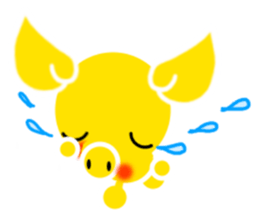 Gold pig of the happiness sticker #7706954